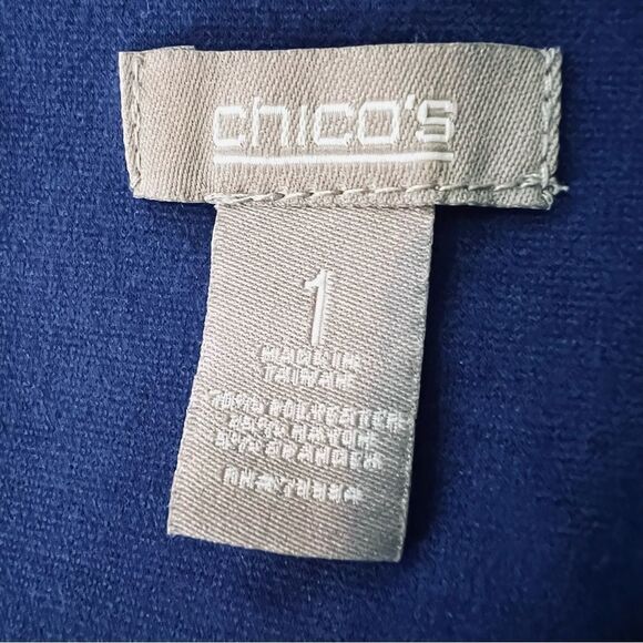 Chico’s Royal Blue MIDI Sheath Dress size 1 (M/8) - Picture 7 of 8